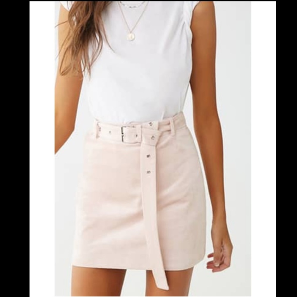 F21 velvet skirt